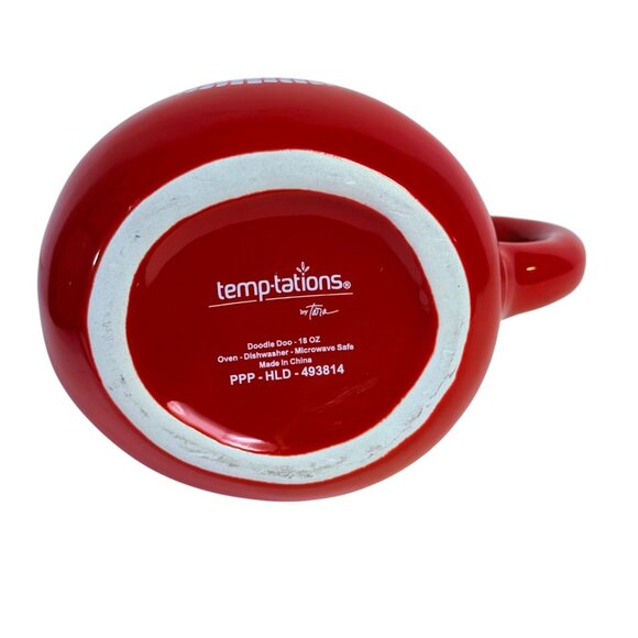 TempTations Red Ceramic Rooster Pitcher Jug VTG Farmhouse Creamer Gravy Syrup - Picture 5 of 13